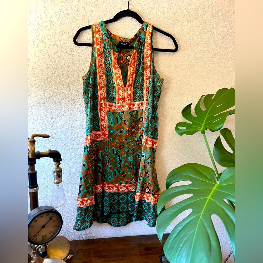 Anthropologie Tolani Reva Elephant Tunic Dress